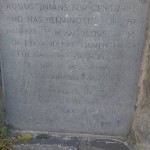 Plaque at St Augustines Holy Well in Galway