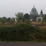 Galway Cathederal seen from across the Corrib River at Terryland Forest