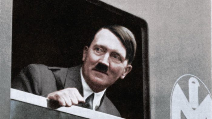 Adolf Hitler on a train