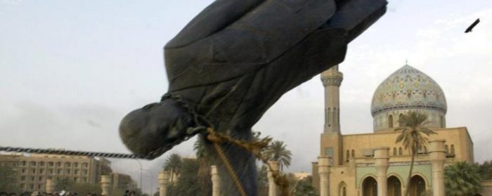 Statue of Saddam Hussein is torn down in Iraq