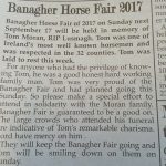 Midland Tribune article on the 2017 Banagher Horse Fair