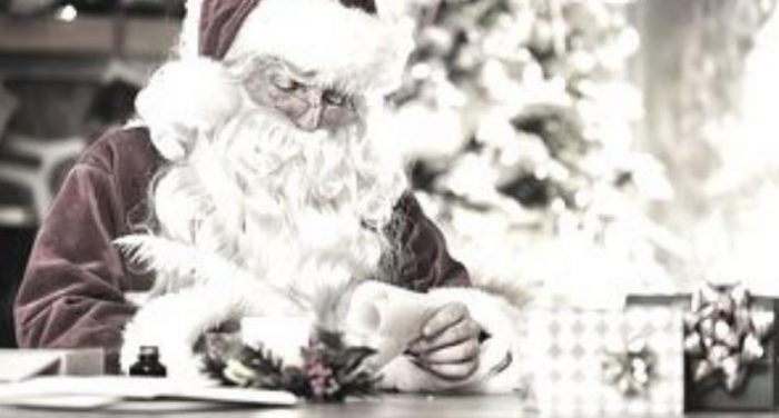 Santa Reading a Letter