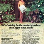 Adam in the Garden of Eden with an Apple Computer