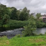 Belturbet – the waters from Lough Gowna come left to right in the picture